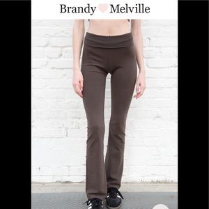 brandy brown flare leggings